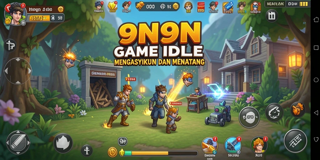 Tampilan gameplay 9N9N yang menarik dan dinamis.