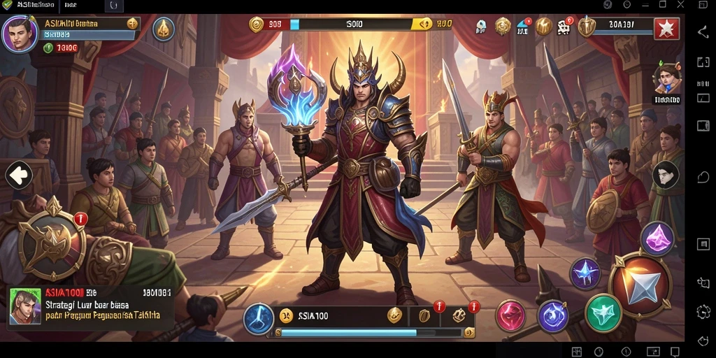 Tampilan gameplay <strong>ASIA100</strong> yang strategis dan menegangkan.