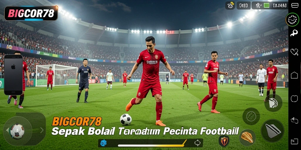 Tampilan menarik gameplay BIGCOR78 yang penuh aksi sepak bola.