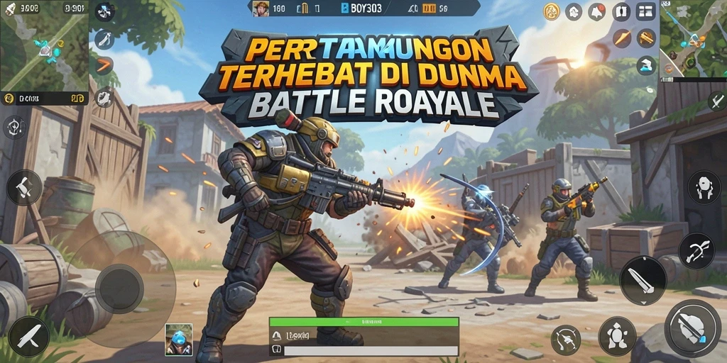 Tampilan gameplay menegangkan di BOY303, aksi pertarungan mendebarkan.
