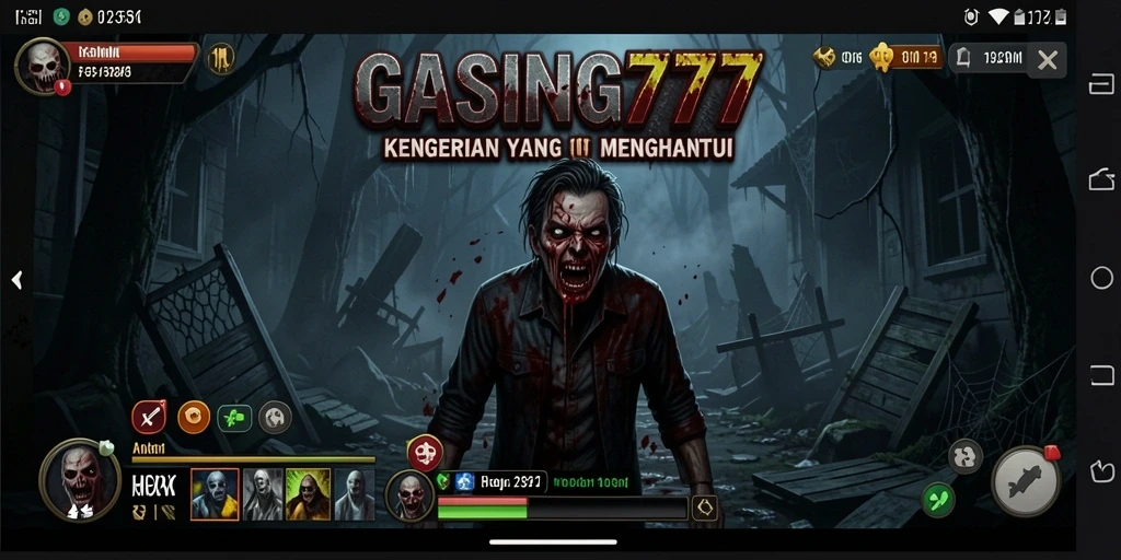 Screenshot GASING777 menampilkan suasana gameplay menegangkan dan penuh kegelapan.