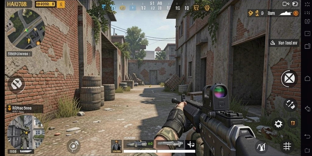 Tangkapan layar utama HAO788 menampilkan aksi seru saat pertempuran FPS.