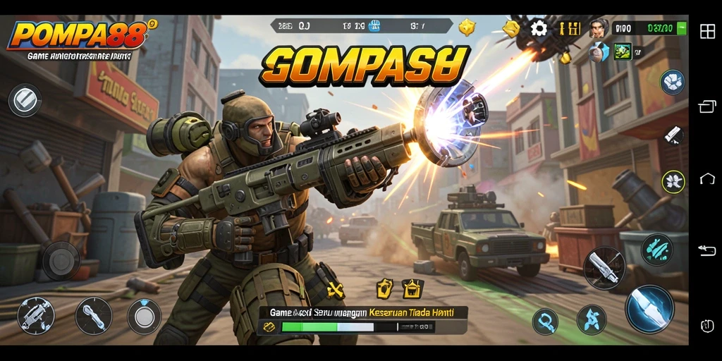 Tampilan gameplay POMPA88 yang penuh aksi dan tantangan.