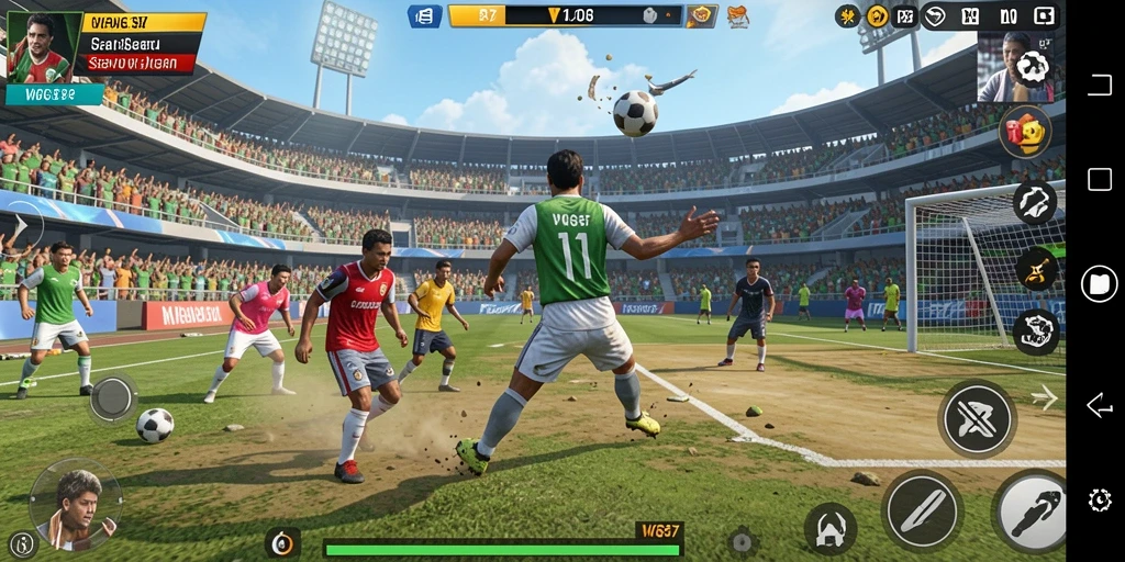 Screenshot menampilkan gameplay seru <strong>WG87</strong> dengan aksi olahraga yang intens.